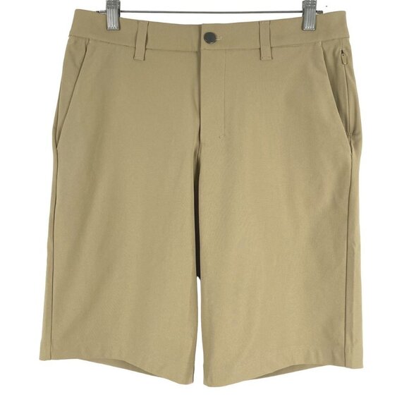 Lululemon Commission‎ Short Relaxed Men's Size 30 Tan Polyester Casual L-2104 - Picture 1 of 7